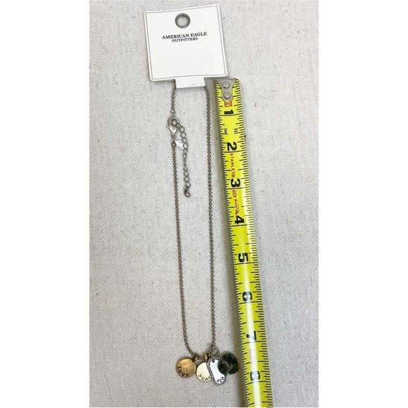 AEO American Eagle silver tone charm necklace nwt - Picture 4 of 4